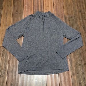 RHONE Versatility Seamless 1/4 Zip Up Pullover Sweater Heater Grey Medium